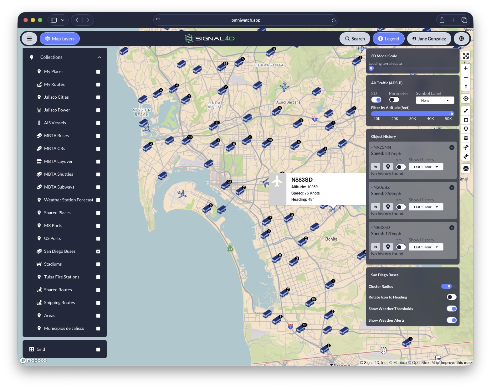 Moving assets and collections modeled on the map